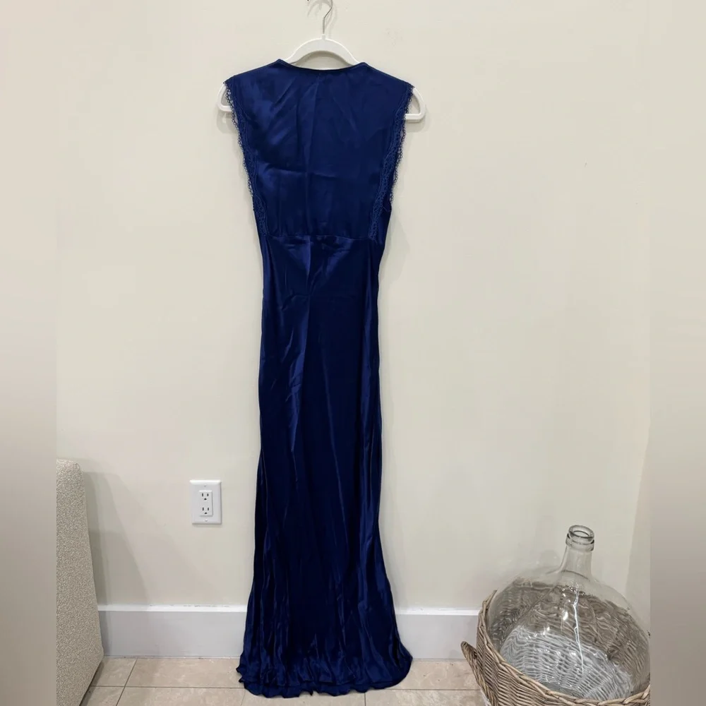 MANGO NAVY LACE DETAIL DRESS- SIZE XS - Picture 7 of 7